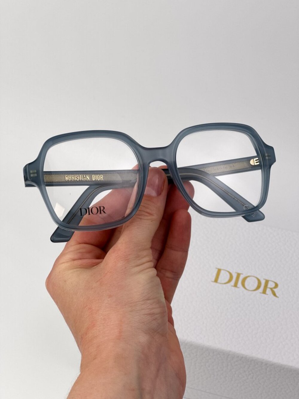 Dior DIORMIDNIGHT O S1I Eyeglasses –  Blue Oversized Square Frame Model 8000
